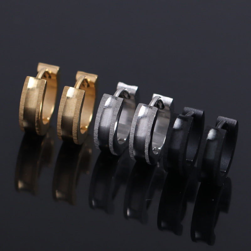 Brushed Huggies - huggies in gold, steel and black