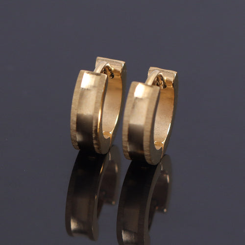 Brushed Huggies - gold huggie earrings