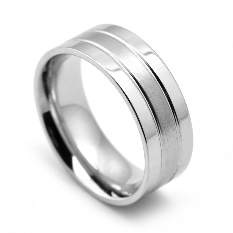 Groove Band - silver grooved band