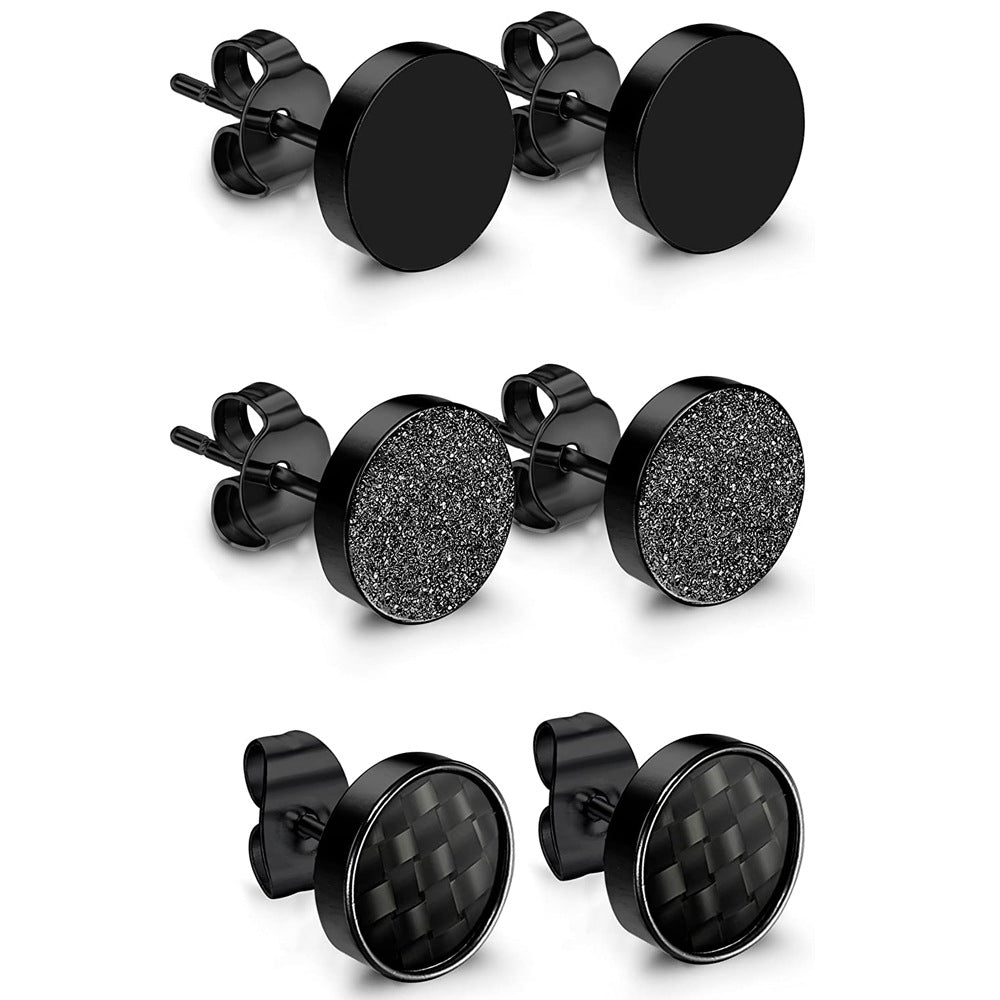 Carbon Black Studs - studs on white background