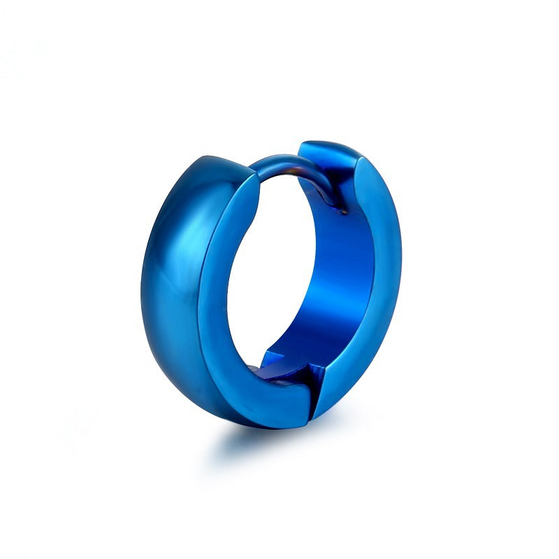 Polished Huggies - blue huggie earring