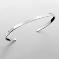 Gold Line Cuff - silver cuff, three-quarter view