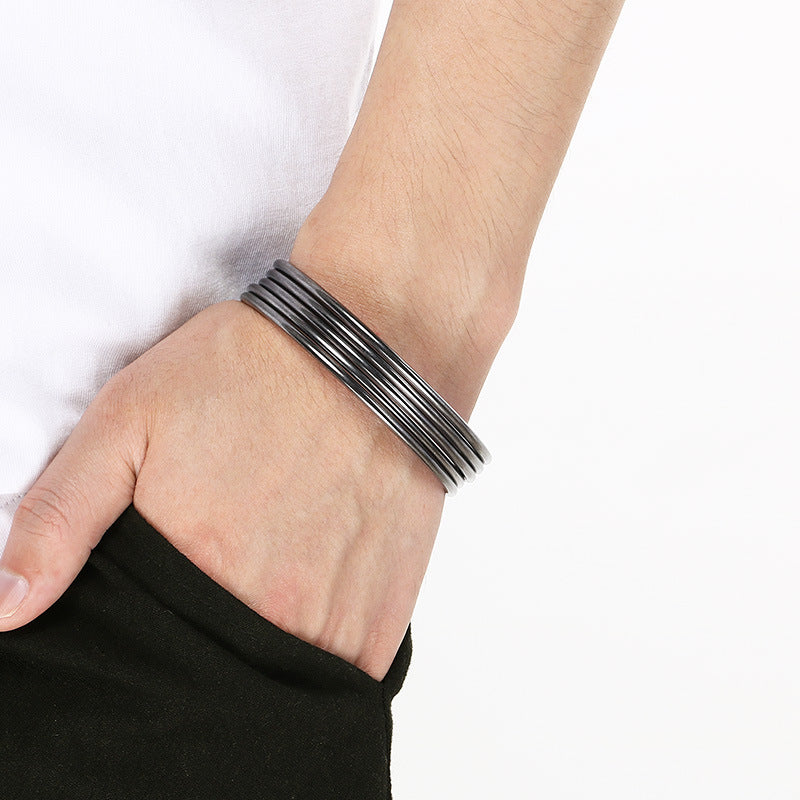 Noir Bangle - worn on wrist