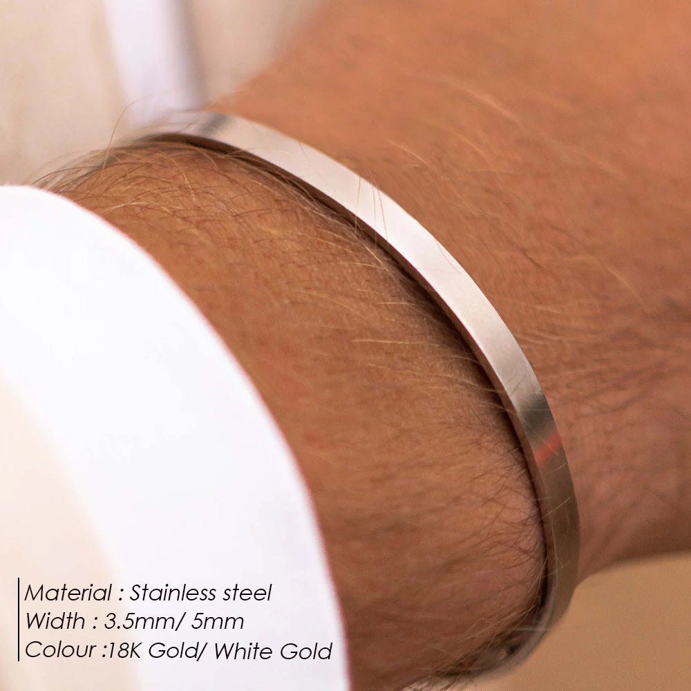 Gold Line Cuff - worn on wrist