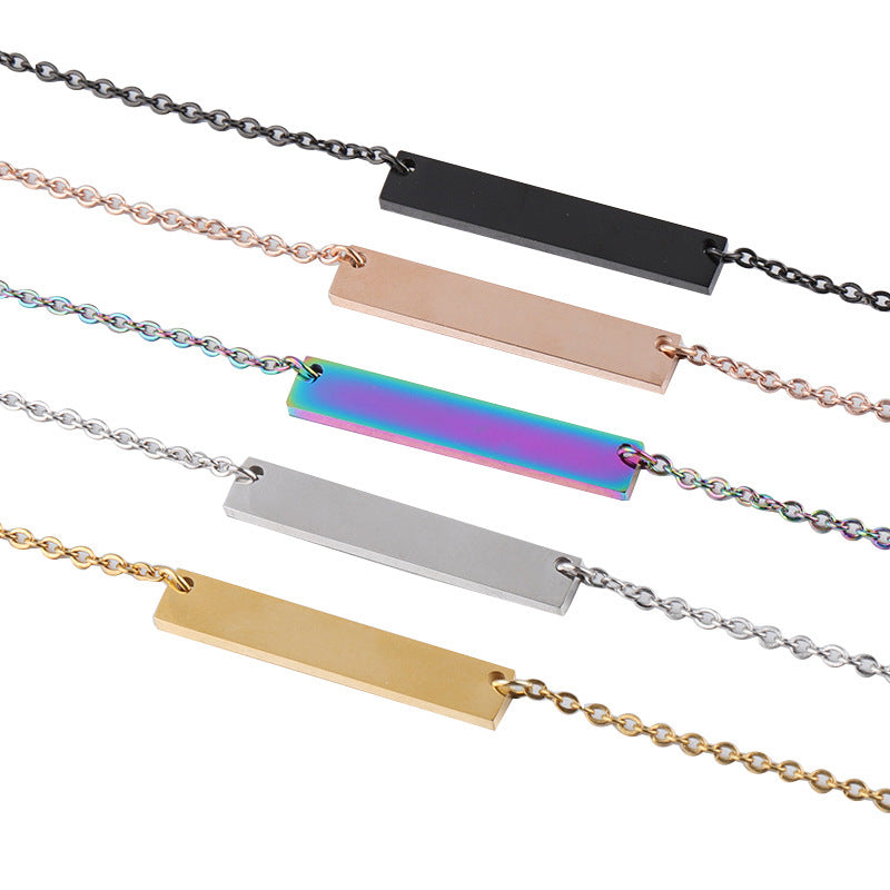 Slim Bar Necklace - bar necklaces in five finishes