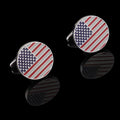Round American Flag Cufflinks
